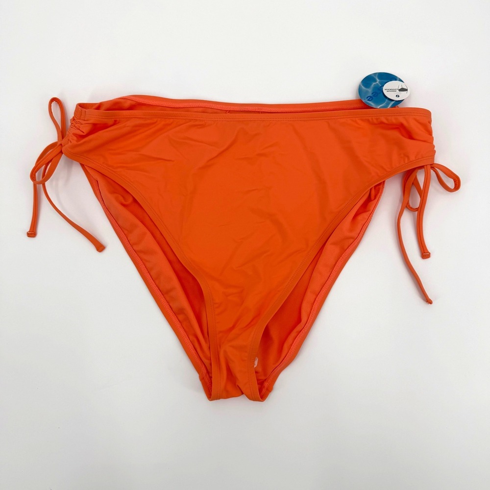 Decree Womens High Rise Side Tie Bikini‎ Bottom Apricot Orange XXL New 2JDAH90J